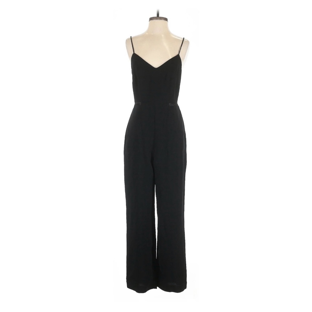 Anthropologie Black Spaghetti Strap Jumpsuit
